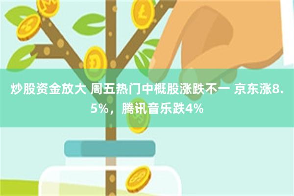 炒股资金放大 周五热门中概股涨跌不一 京东涨8.5%，腾讯音乐跌4%