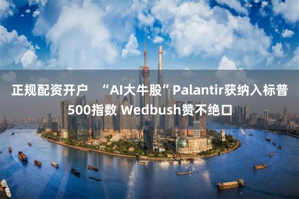 正规配资开户   “AI大牛股”Palantir获纳入标普500指数 Wedbush赞不绝口