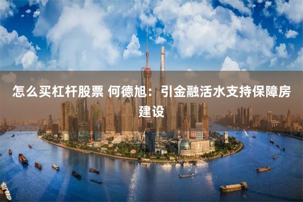 怎么买杠杆股票 何德旭：引金融活水支持保障房建设