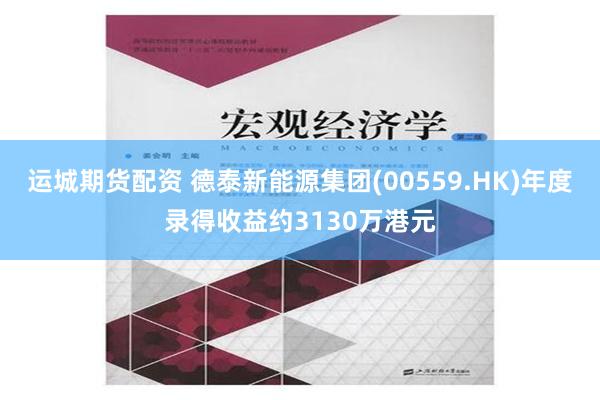 运城期货配资 德泰新能源集团(00559.HK)年度录得收益约3130万港元