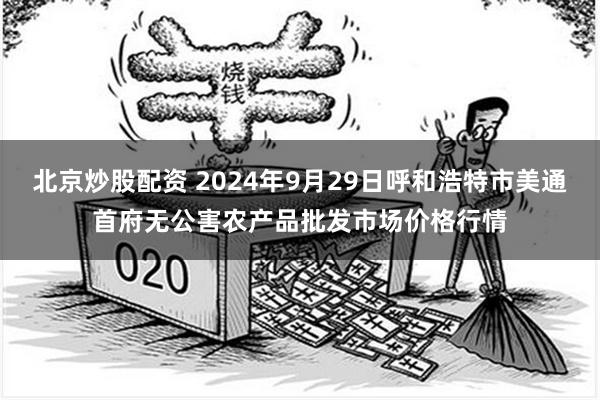 北京炒股配资 2024年9月29日呼和浩特市美通首府无公害农产品批发市场价格行情